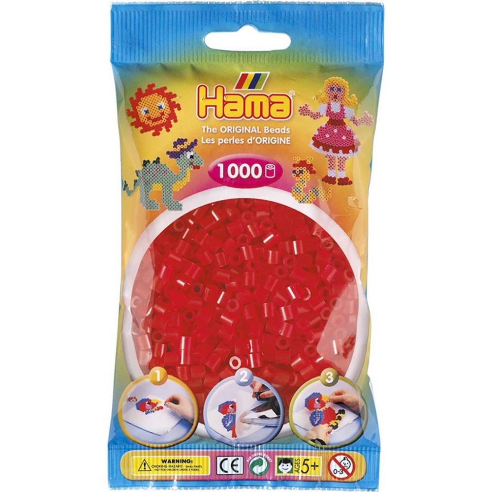 Hama Midi Beads 1000 pcs Tr red
