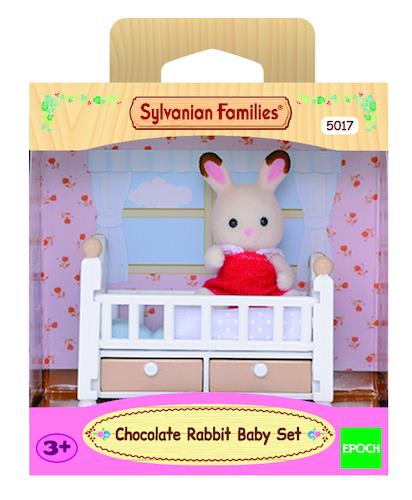 Sylvanian Chocolate Rabbit Baby Set