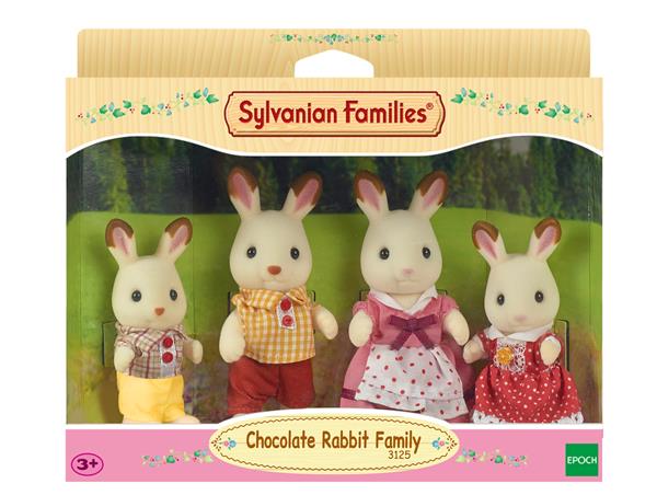 Sylvanian Choccolate Rabbit Family