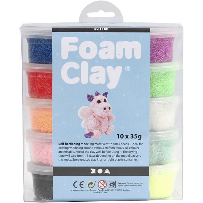 Foam Clay 10x35g basis farger