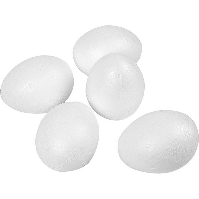 Egg i isopor 8cm hvite