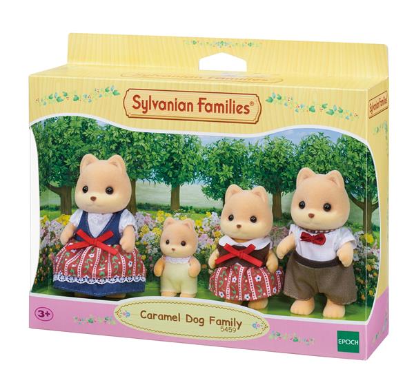 Sylvanian Caramel Dog Family