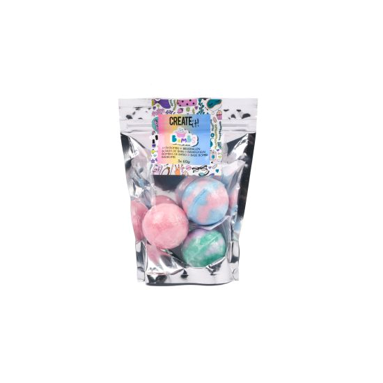 Create it! Bath bomb multicolor 3pk