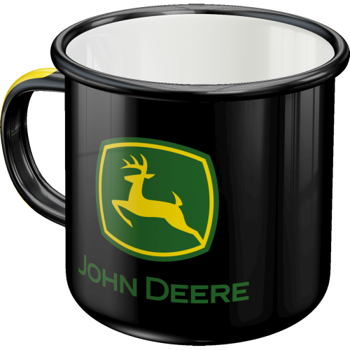 John Deere logo black - emalje kopp