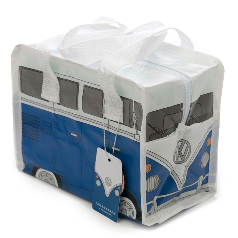 Volkswagen VW T1 Camper Bus Small Blue Lunch Bag