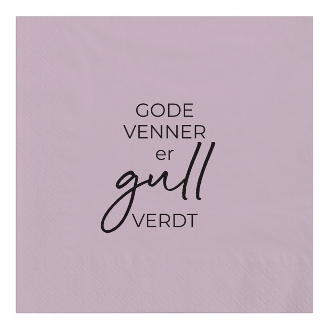 Serviett Lea - Gode venner er gull verdt gammelros