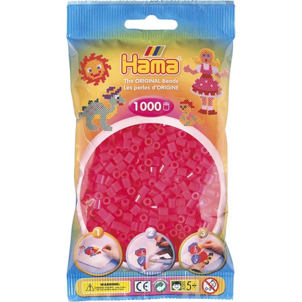 Hama Midi Beads 1000 pcs Neon fuchia