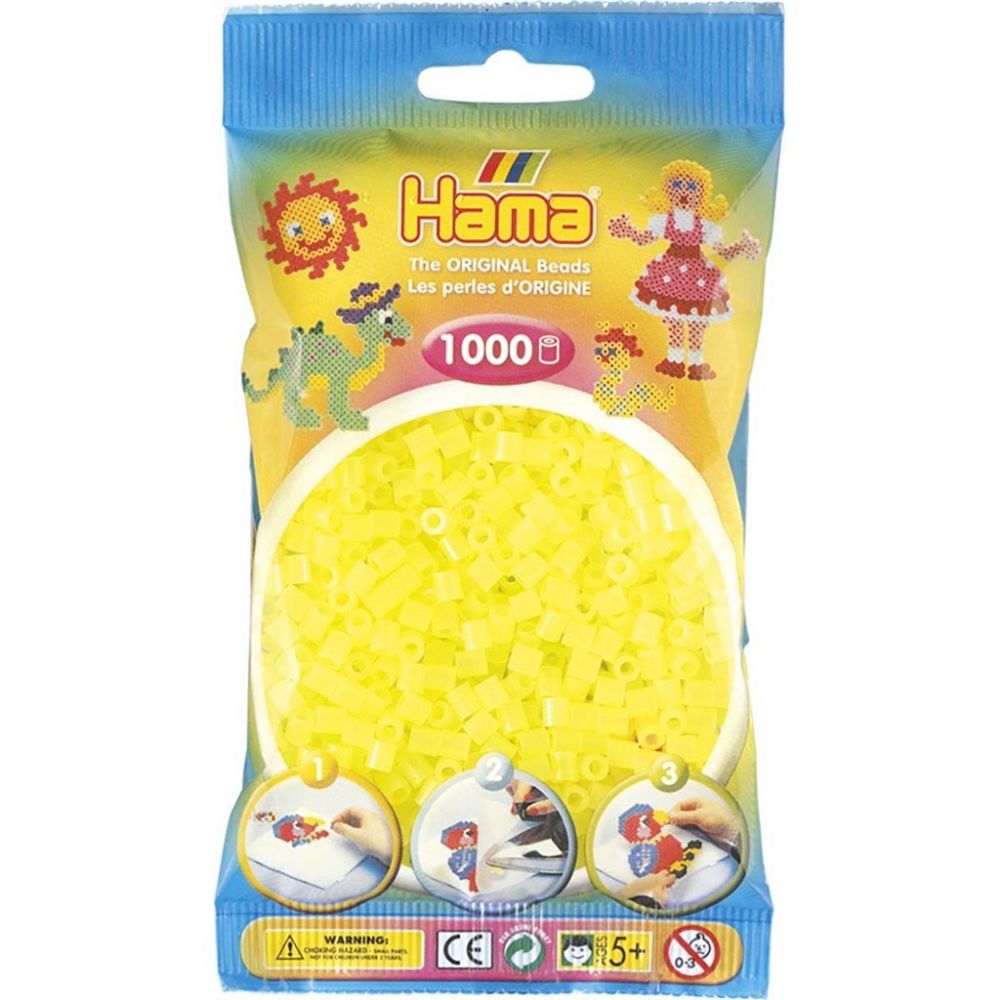 Hama Midi Beads 1000 pcs Neon yellow