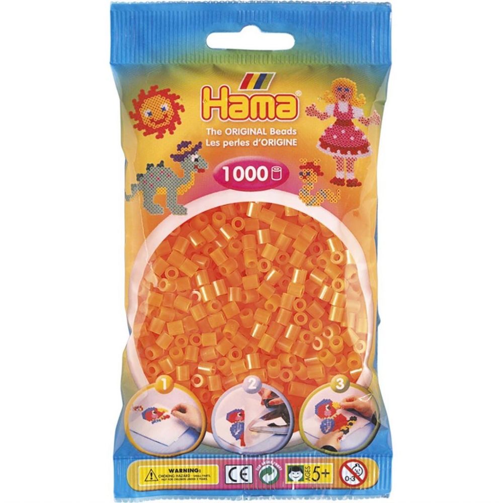 Hama Midi Beads 1000 pcs Neon orange