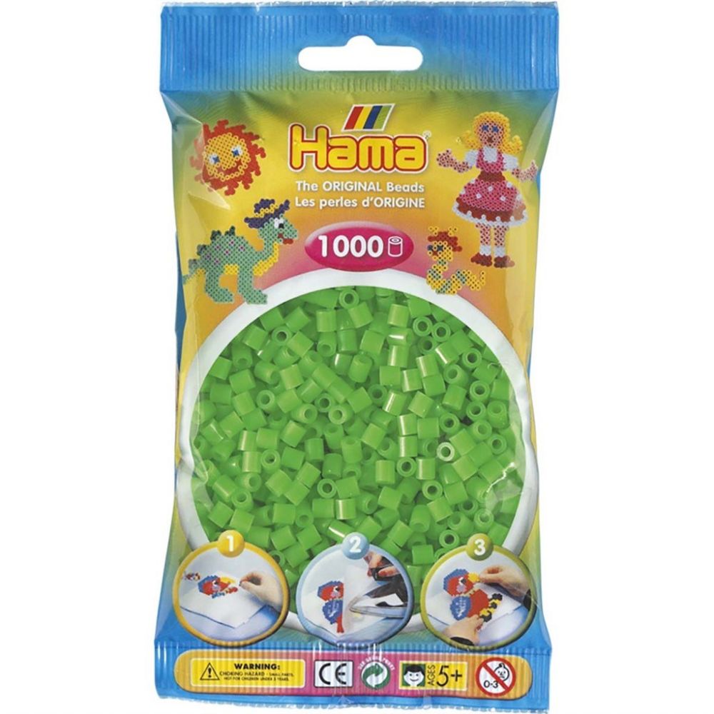 Hama Midi Beads 1000 pcs Fluorescent green