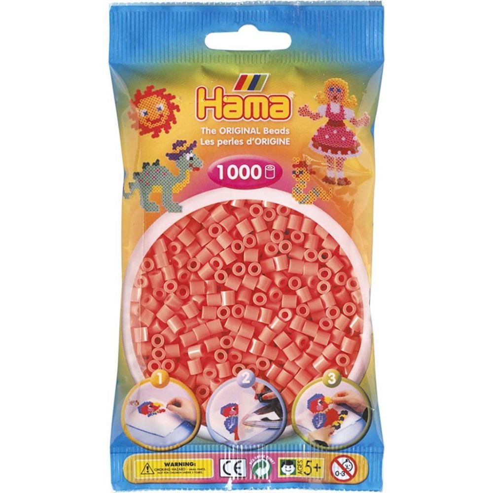 Hama Midi Beads 1000 pcs Pastel red