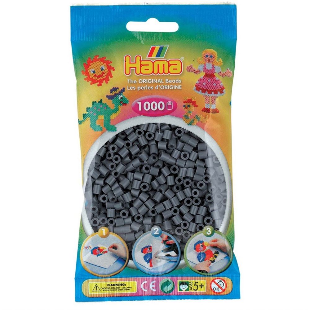 Hama Midi Beads 1000 pcs Dark grey
